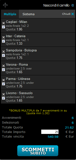 scommessa serie a