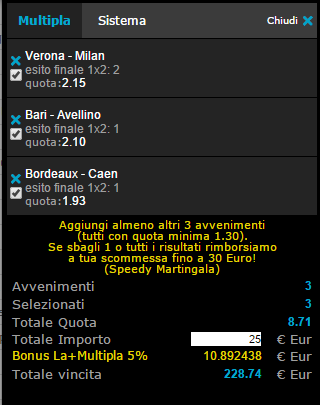 pronostici calcio domenica