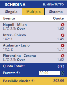 multipla serie a 3 maggio