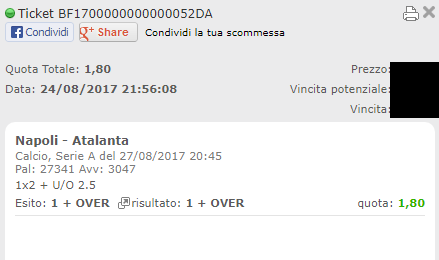 combo vincente napoli-atalanta