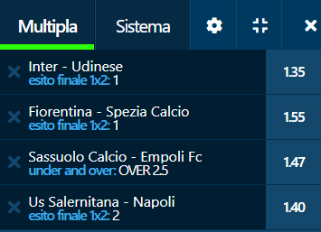 schedina serie a 31-10-21