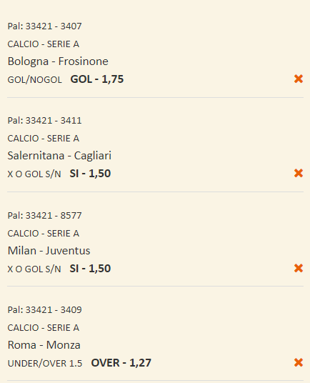 scommesse pronte Serie a 2023-10-21