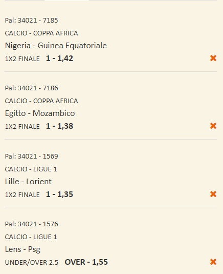 scommesse pronte di oggi 2024-01-14