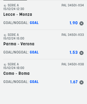 scommesse pronte Serie a 2024-12-14