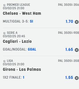 scommesse pronte di oggi 2025-02-03