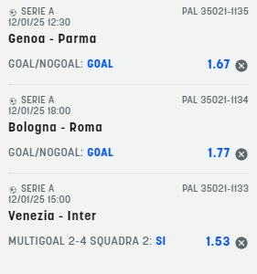 scommesse pronte Serie a 2025-01-11