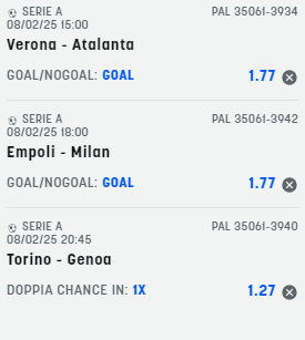 scommesse pronte Serie a 2025-02-08