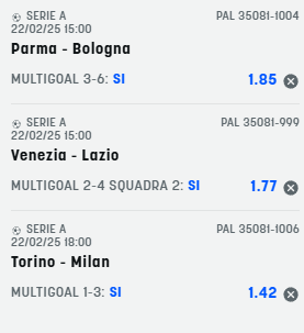 scommesse pronte Serie a 2025-02-22