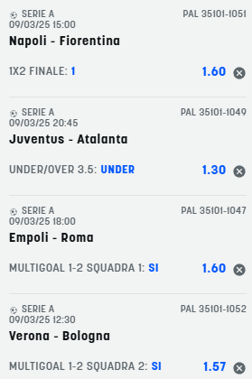 scommesse pronte Serie a 2025-03-08